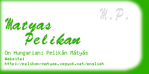 matyas pelikan business card