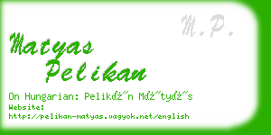 matyas pelikan business card